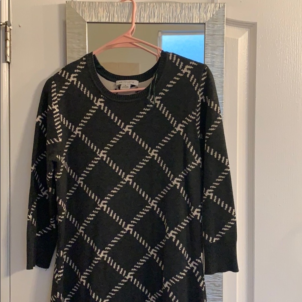 Liz Claiborne Knit Gray Dress